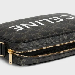 Medium Messenger Bag in Triomphe Canvas with Celine Print