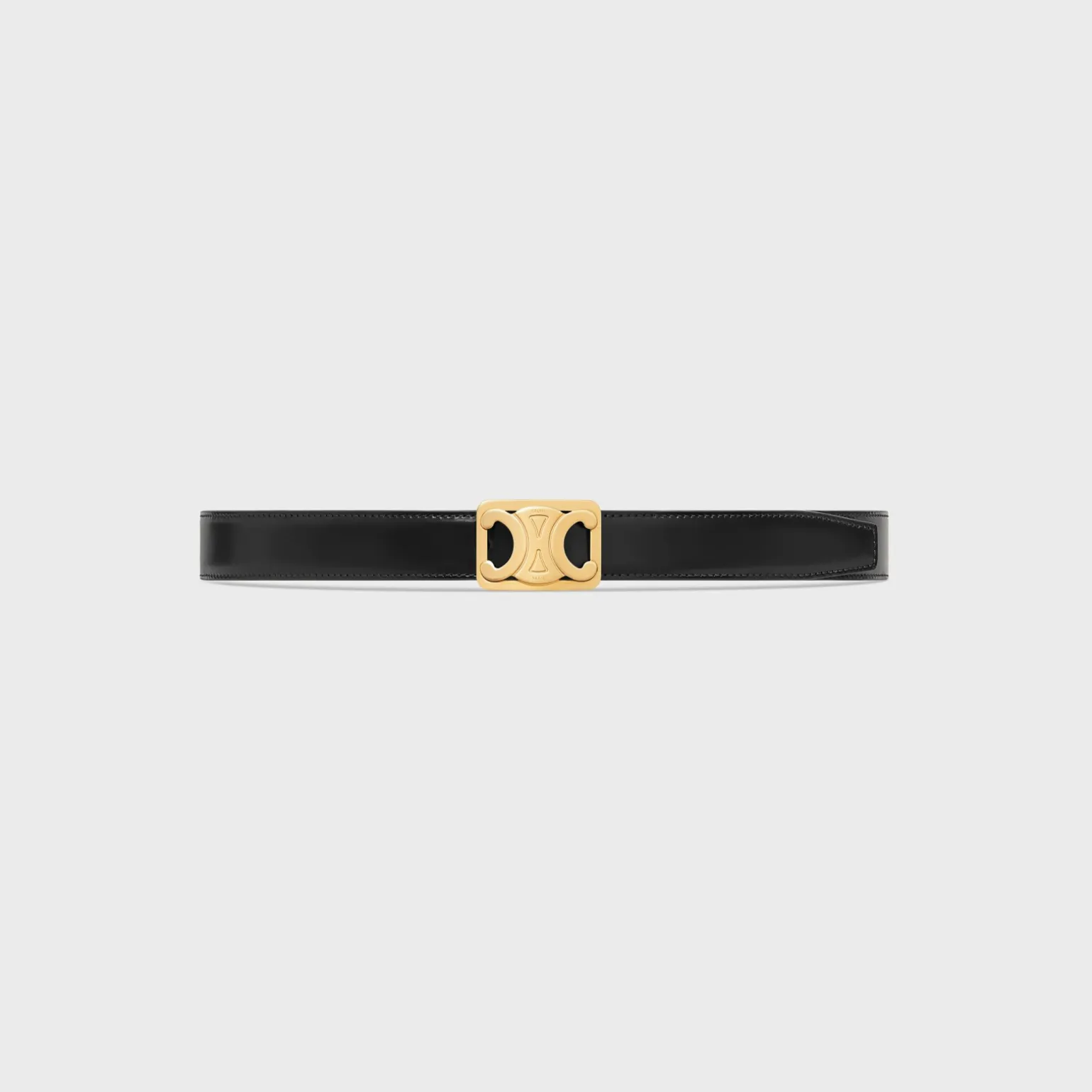 MEDIUM REVERSIBLE FRAMED TRIOMPHE BELT in TAURILLON AND NATURAL CALFSKIN