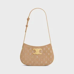 MEDIUM TILLY BAG in SUEDE CALFSKIN WITH TRIOMPHE STRASS