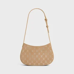 MEDIUM TILLY BAG in SUEDE CALFSKIN WITH TRIOMPHE STRASS