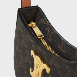 MEDIUM TILLY BAG in Triomphe canvas and calfskin