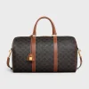 Medium Travel Bag in Triomphe Canvas and calfskin