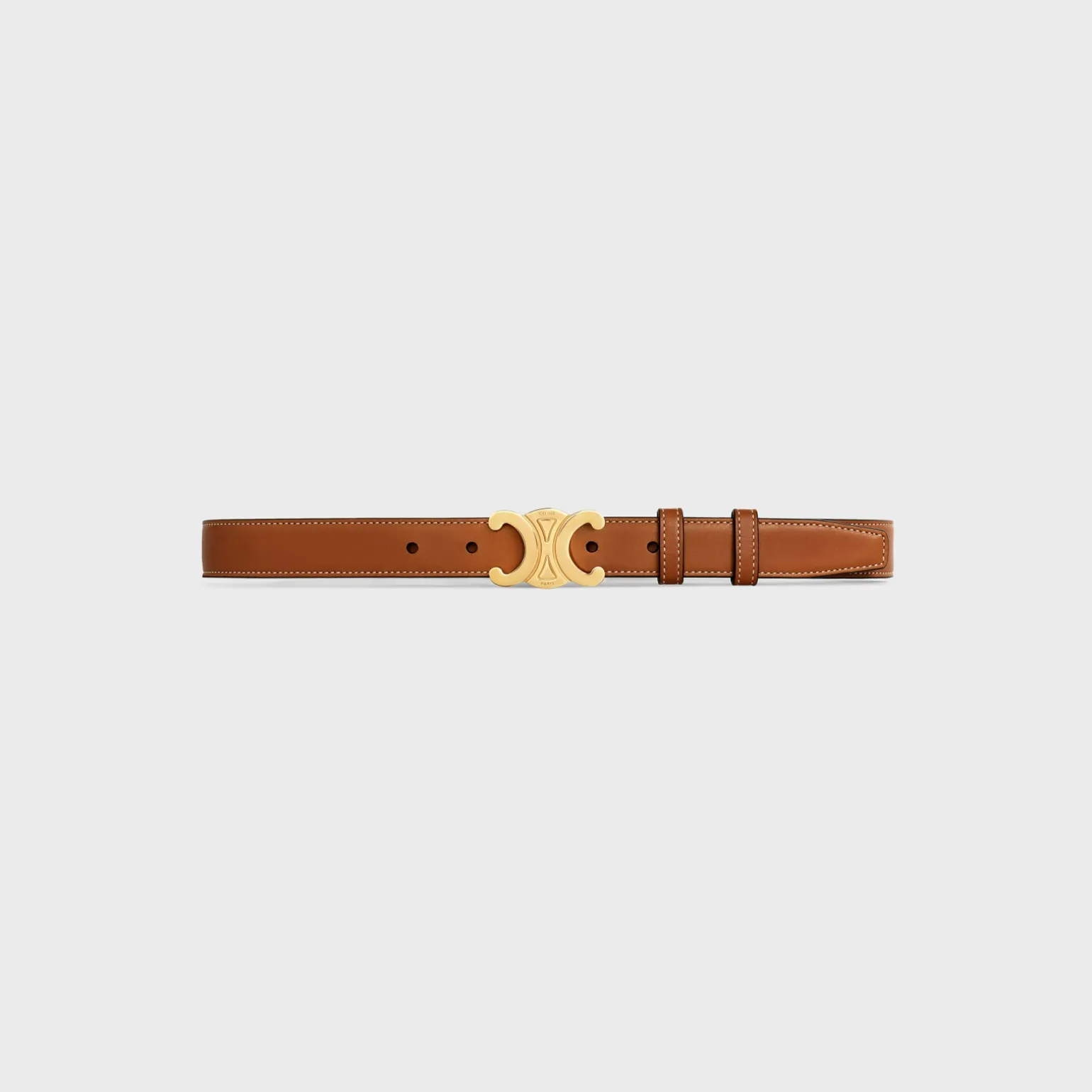 Medium Triomphe Belt in Natural Calfskin
