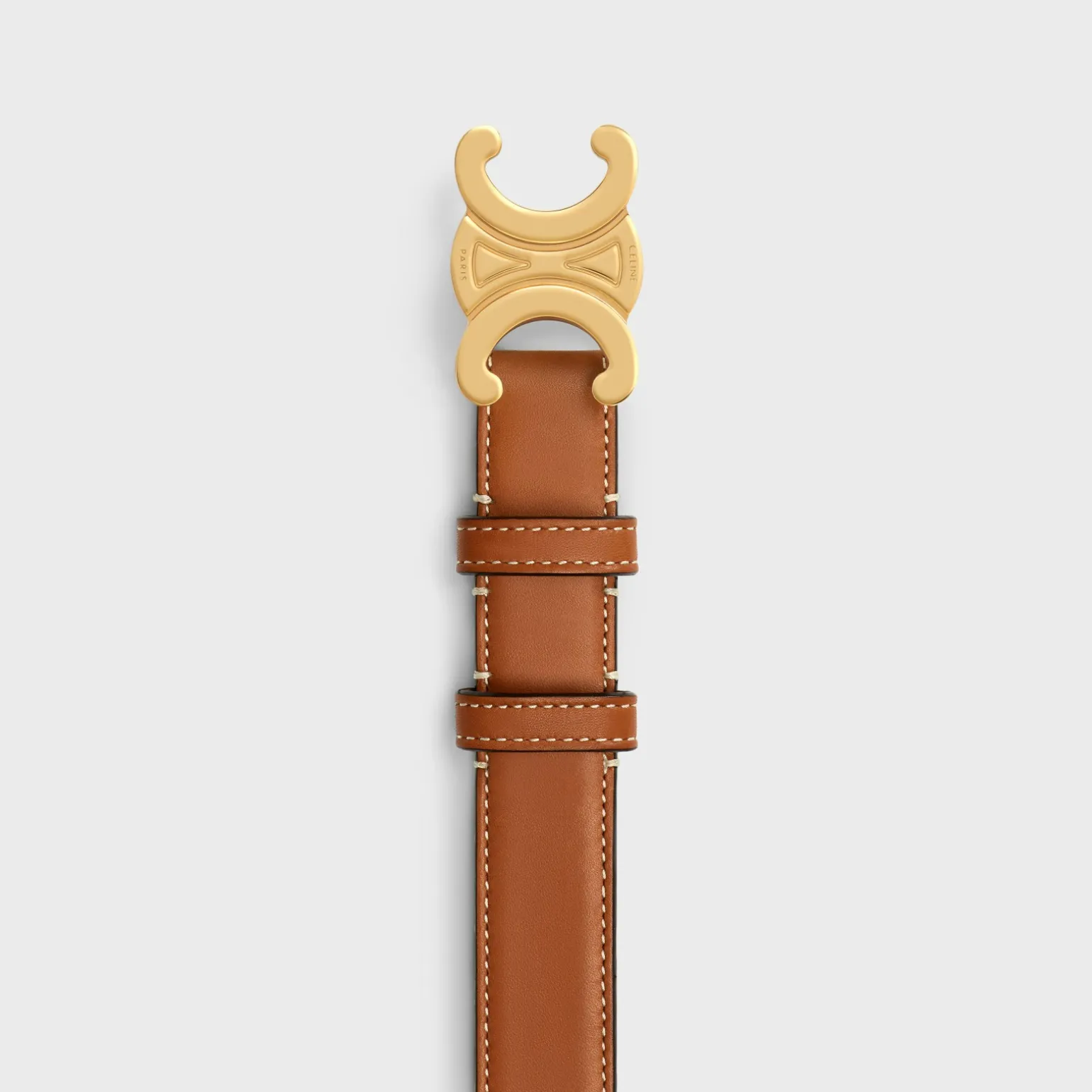 Medium Triomphe Belt in Natural Calfskin