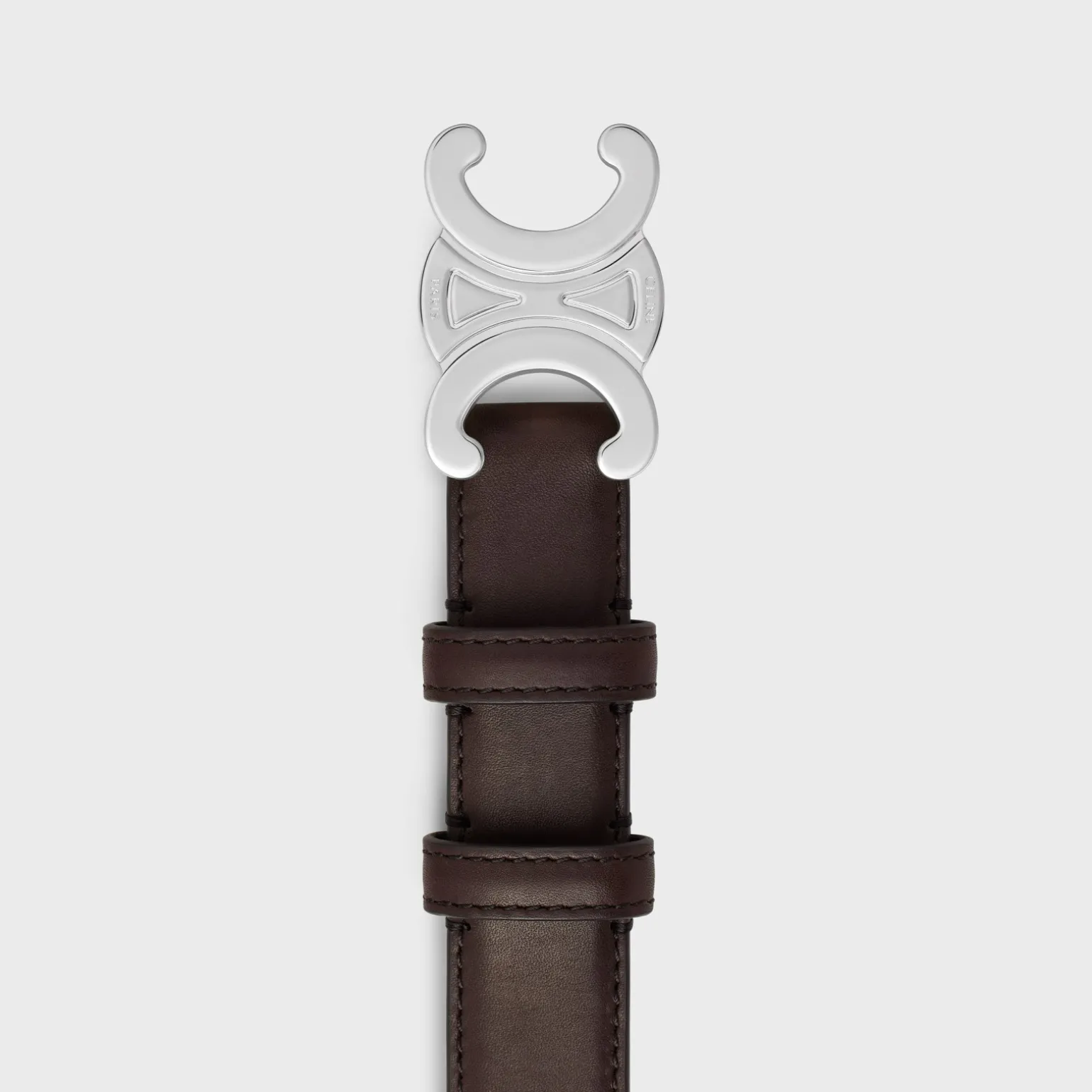 Medium Triomphe Belt in Natural Calfskin