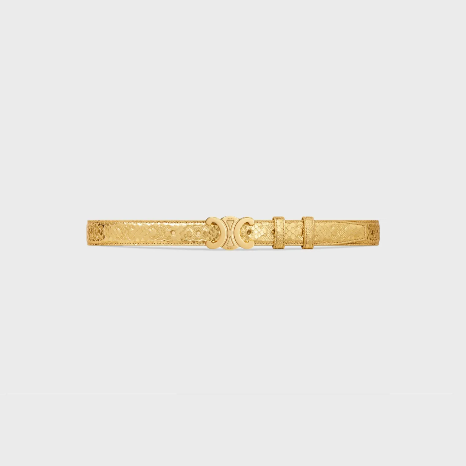 Medium Triomphe Belt in PYTHON EFFECT CALFSKIN WITH TRIOMPHE