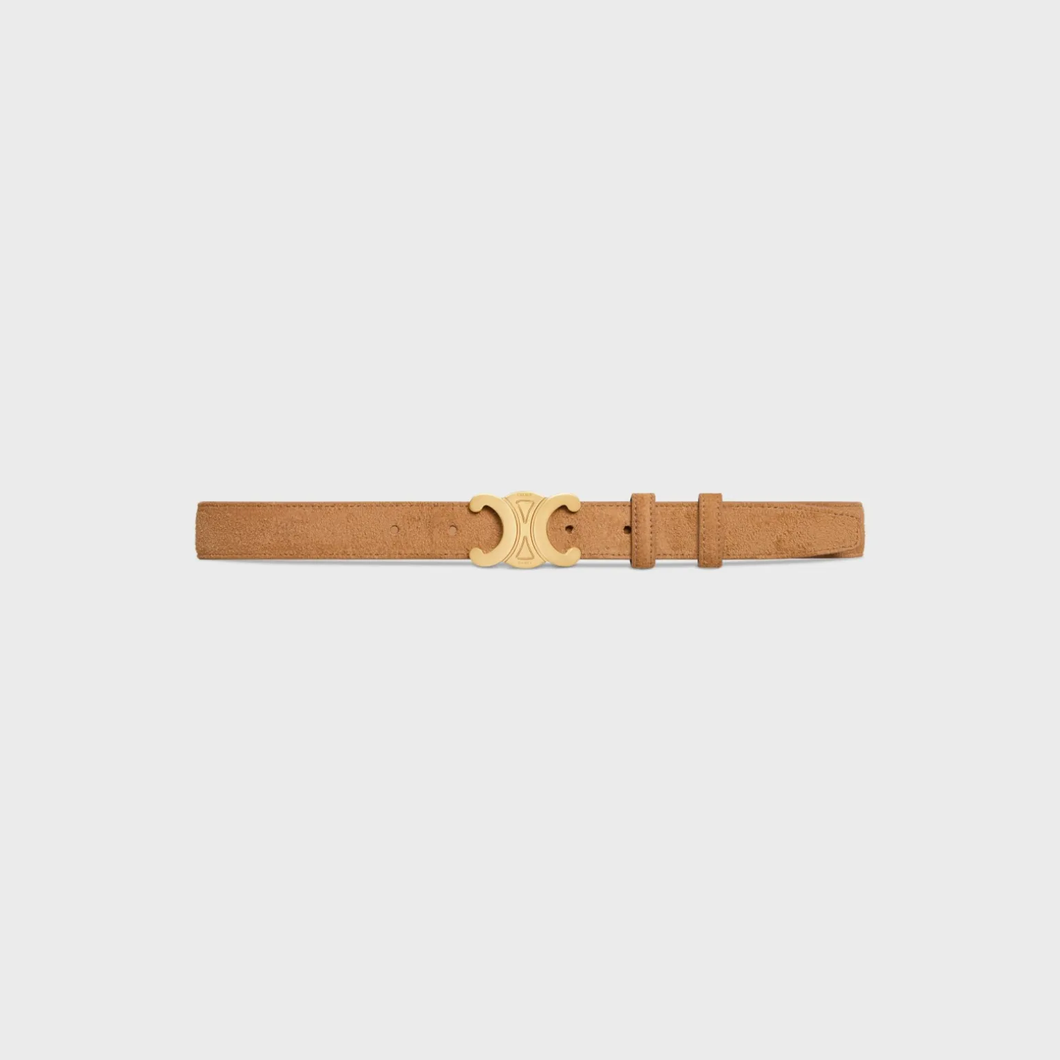 Medium Triomphe Belt in SUEDE CALFSKIN