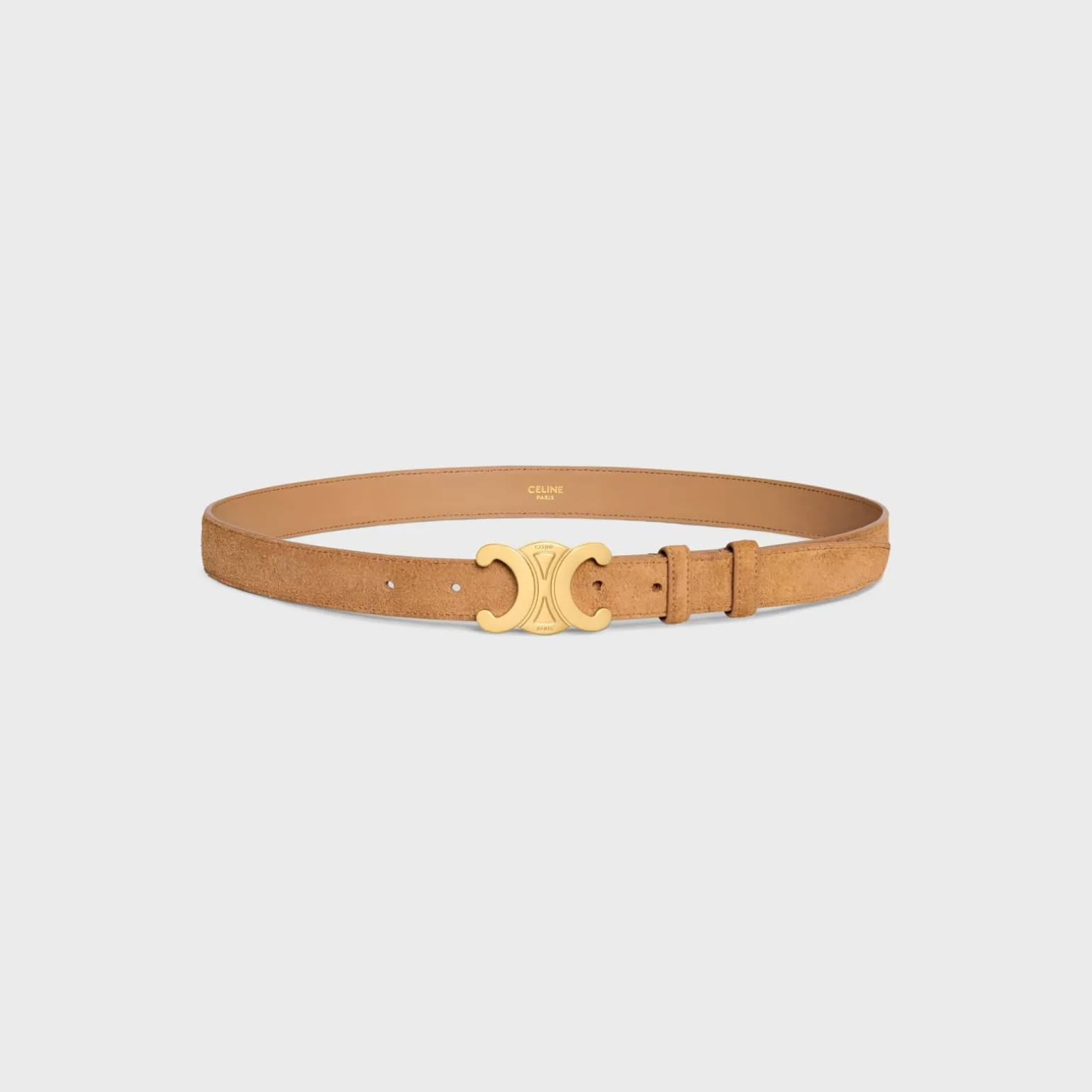 Medium Triomphe Belt in SUEDE CALFSKIN