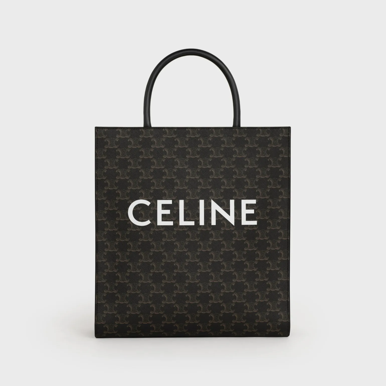 Medium Vertical Cabas in Triomphe Canvas with Celine Print