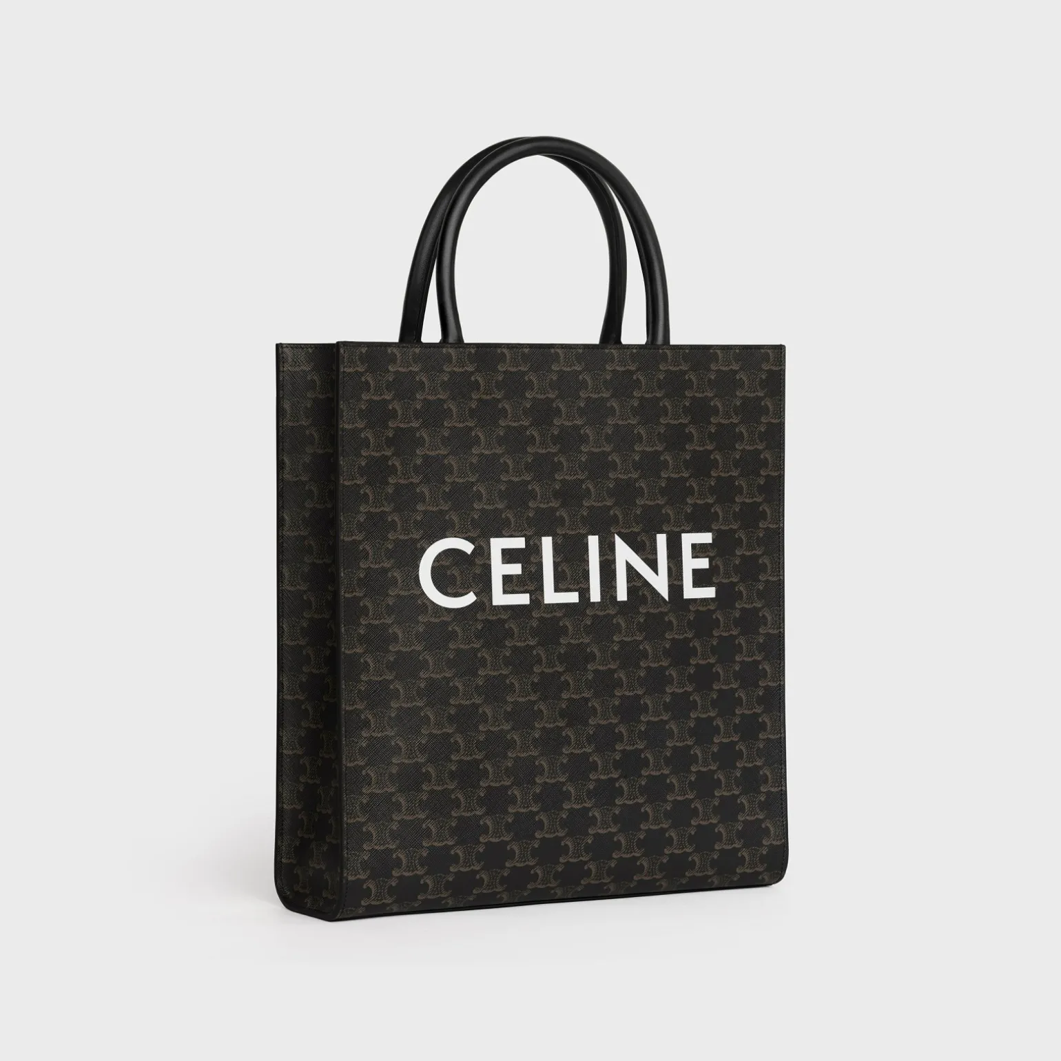 Medium Vertical Cabas in Triomphe Canvas with Celine Print