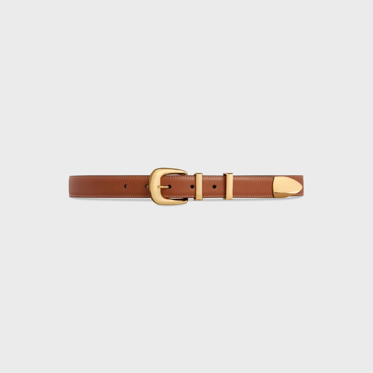 MEDIUM WESTERN BELT in Natural Calfskin