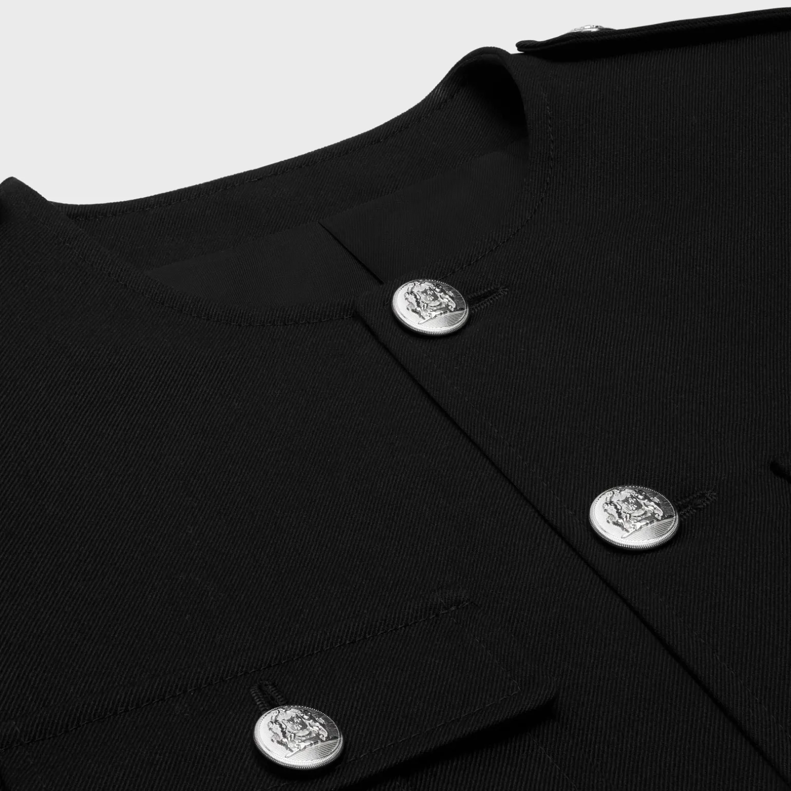 military jacket in diagonal wool