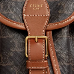 MINI BACKPACK FOLCO in Triomphe Canvas and calfskin