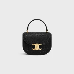 MINI BESACE CLEA in SUEDE CALFSKIN WITH STRASS