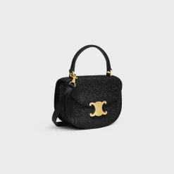 MINI BESACE CLEA in SUEDE CALFSKIN WITH STRASS