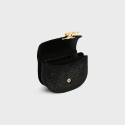 MINI BESACE CLEA in SUEDE CALFSKIN WITH STRASS