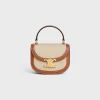 MINI BESACE CLEA in Textile and calfskin