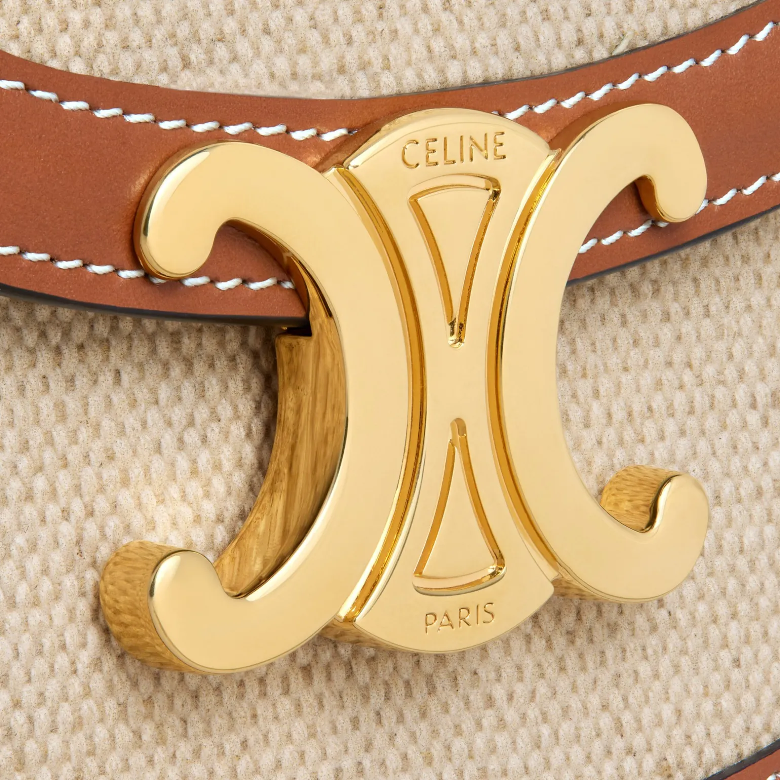 MINI BESACE CLEA in Textile and calfskin
