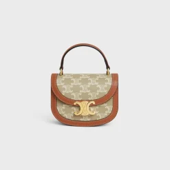 MINI BESACE CLEA in TRIOMPHE CANVAS AND CALFSKIN