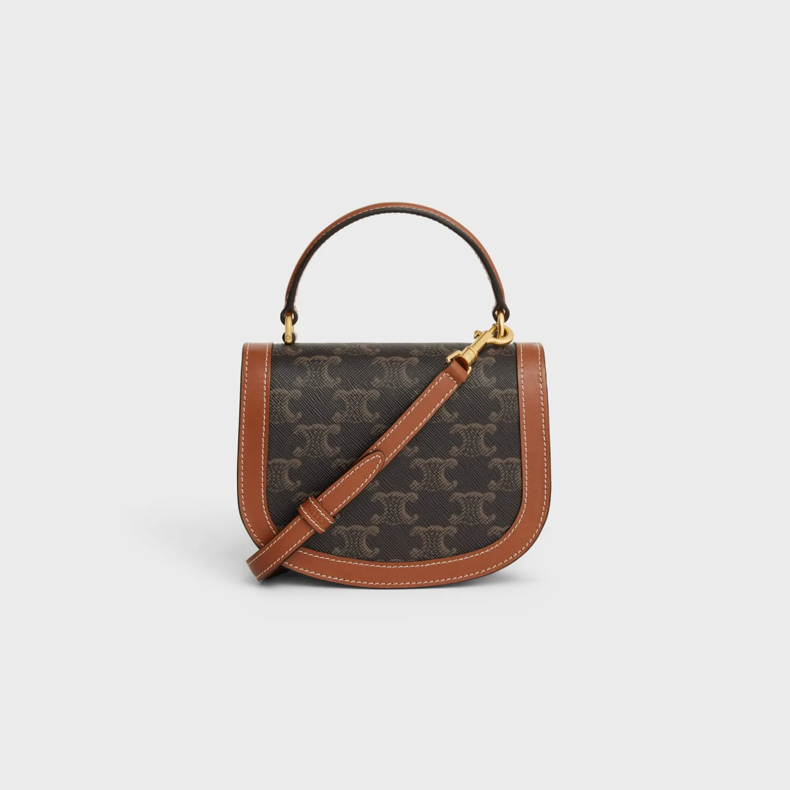 MINI BESACE CLEA in Triomphe canvas and calfskin