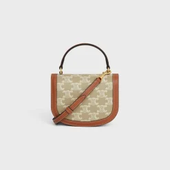 MINI BESACE CLEA in TRIOMPHE CANVAS AND CALFSKIN