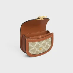 MINI BESACE CLEA in TRIOMPHE CANVAS AND CALFSKIN