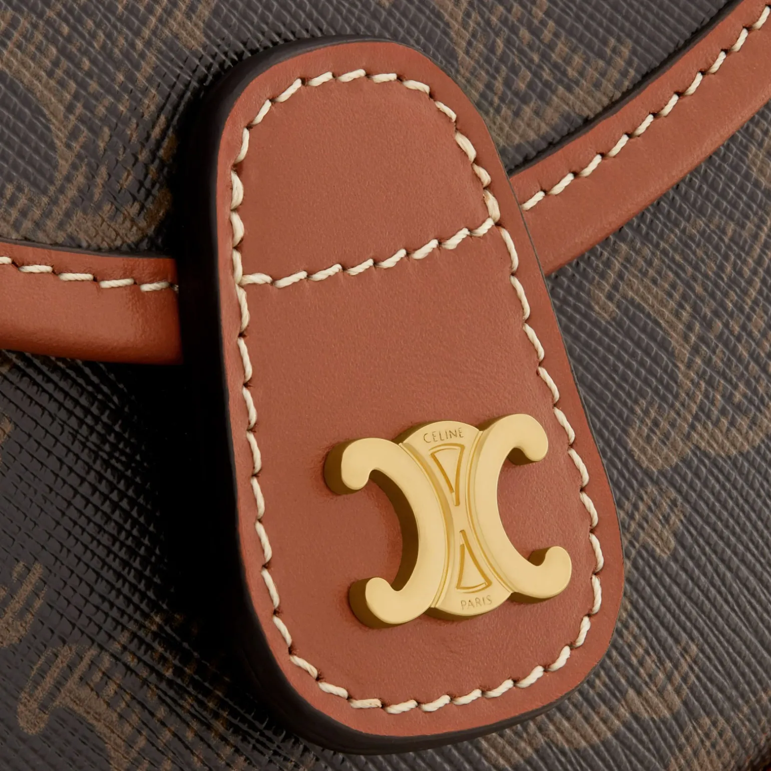 Mini Besace in Triomphe Canvas and calfskin