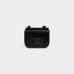 MINI CHAIN CLAUDE in PATENT CALFSKIN