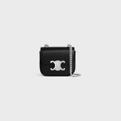MINI CHAIN CLAUDE in Shiny calfskin