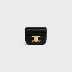 MINI CLAUDE in CALFSKIN CROCO EFFECT EMBOSSED TRIOMPHE