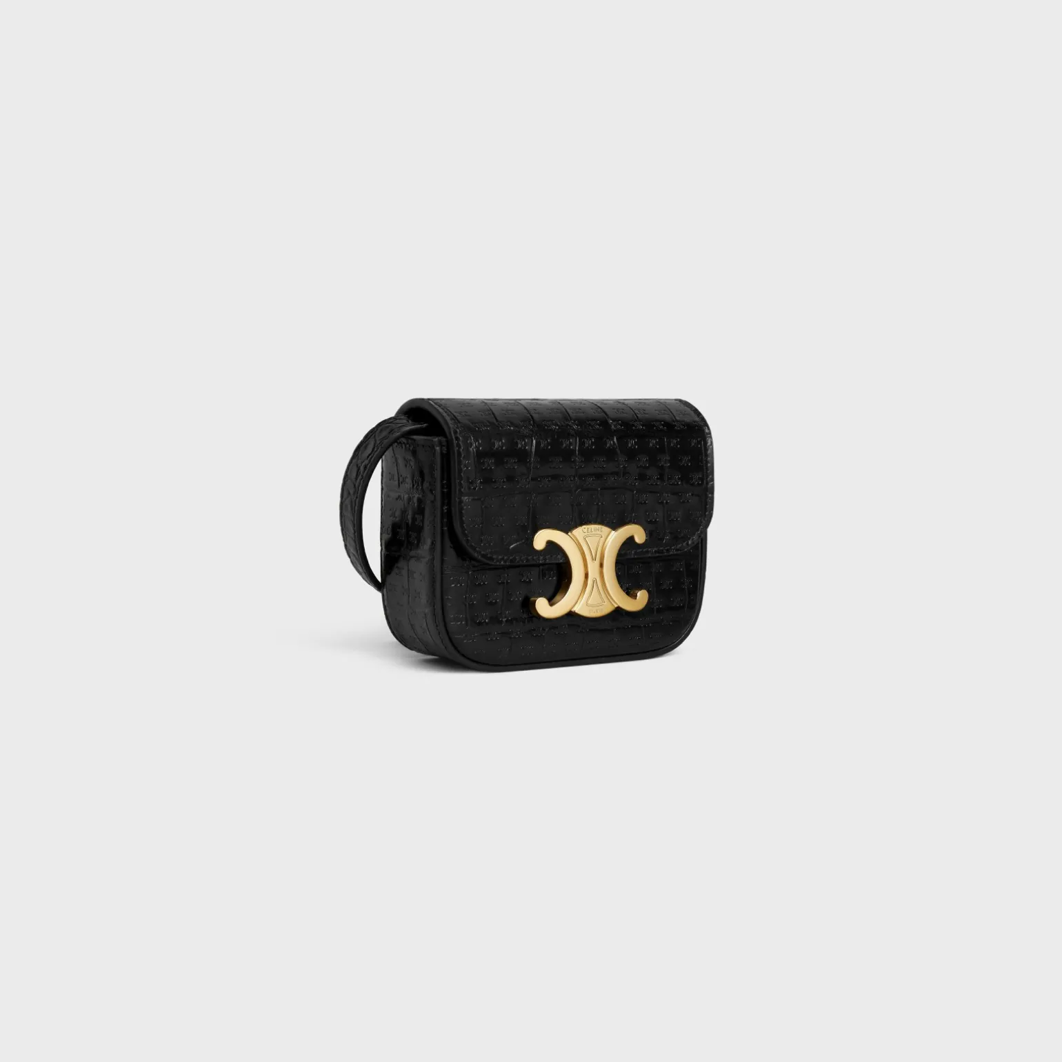 MINI CLAUDE in CALFSKIN CROCO EFFECT EMBOSSED TRIOMPHE