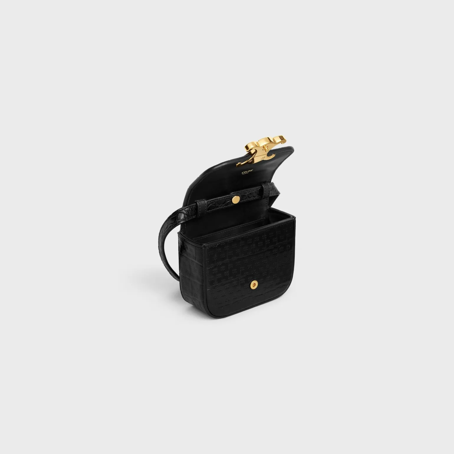MINI CLAUDE in CALFSKIN CROCO EFFECT EMBOSSED TRIOMPHE