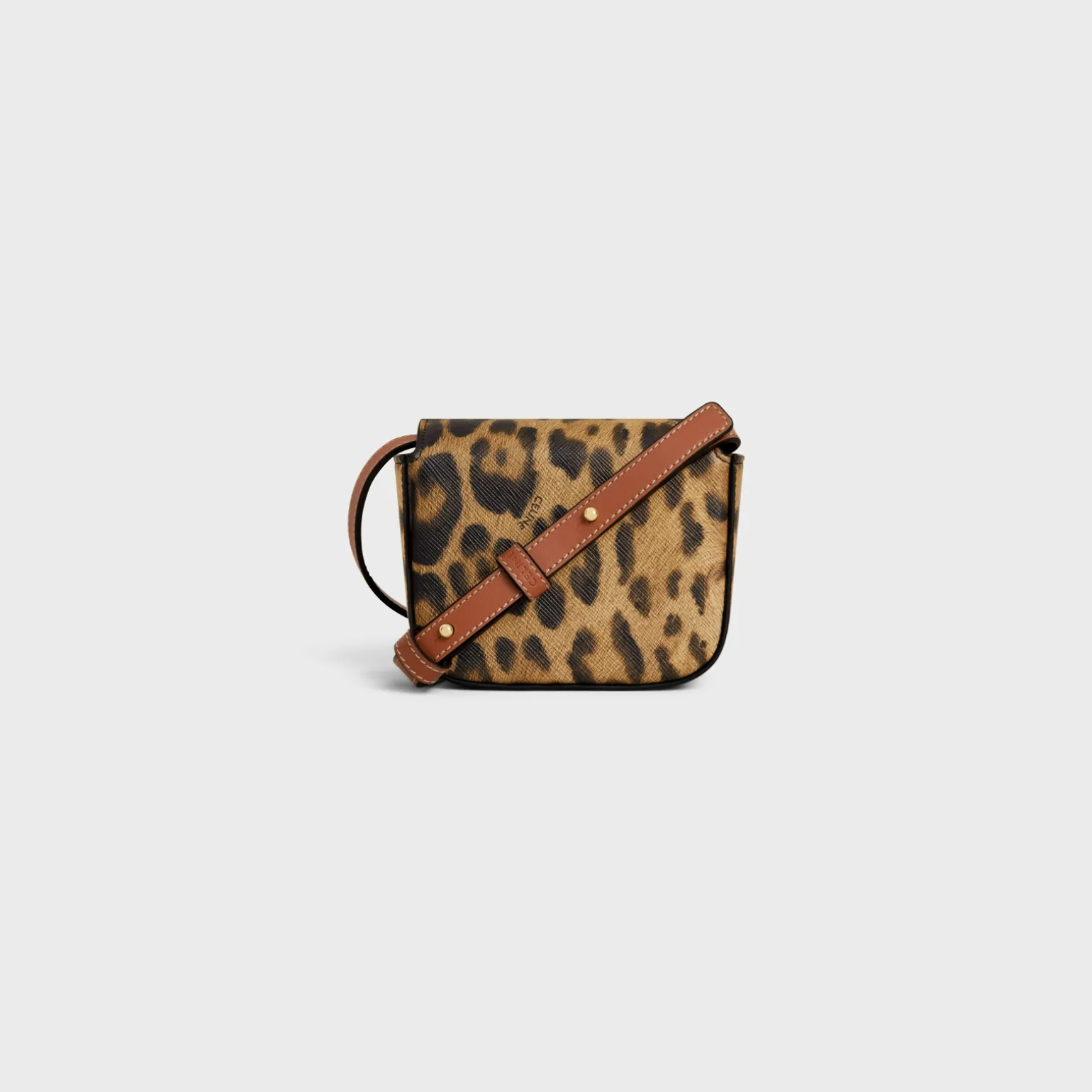 MINI CLAUDE in CELINE CANVAS WITH LEOPARD PRINT