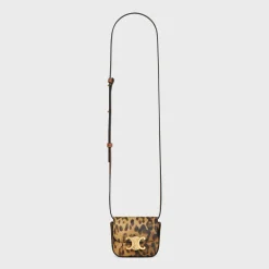 MINI CLAUDE in CELINE CANVAS WITH LEOPARD PRINT