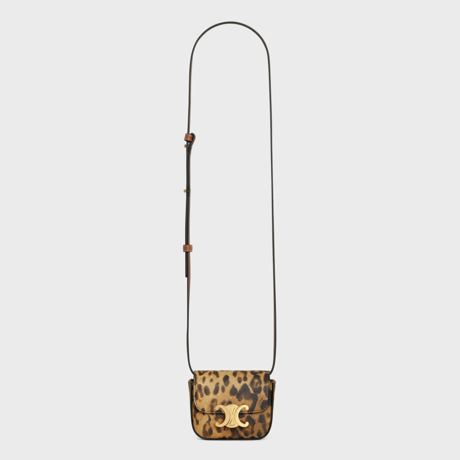 MINI CLAUDE in CELINE CANVAS WITH LEOPARD PRINT