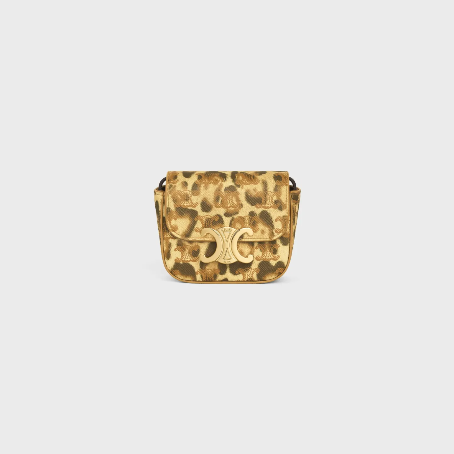 MINI CLAUDE in Triomphe Canvas with leopard print