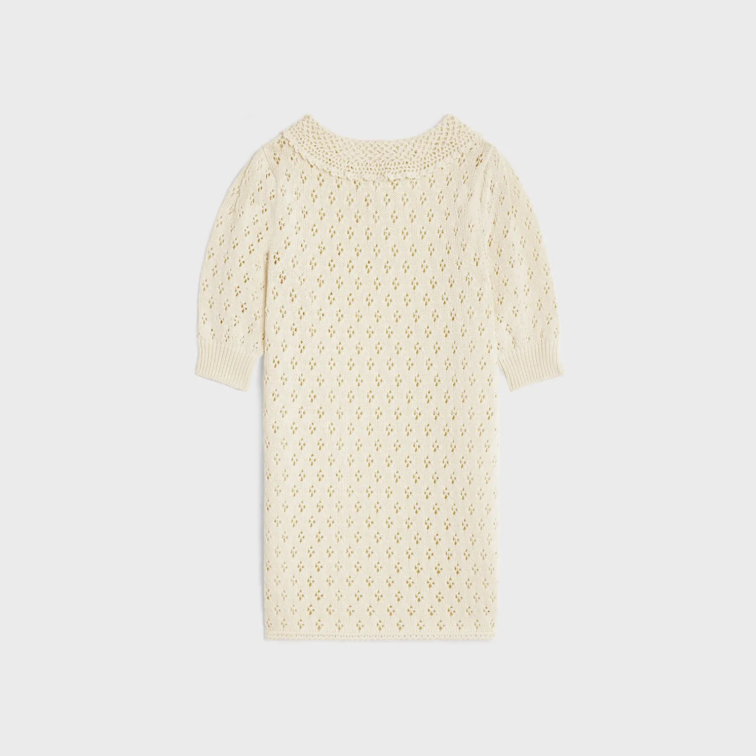 mini dress in pointelle cotton