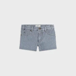 mini shorts in heavy stripe cotton
