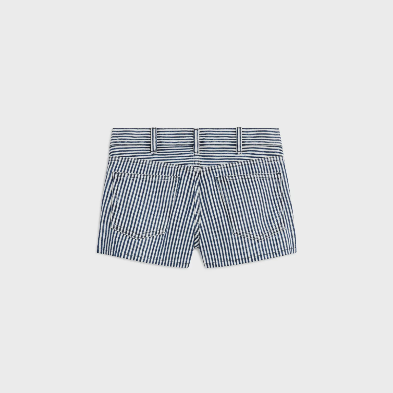 mini shorts in heavy stripe cotton