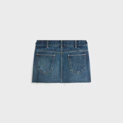 mini skirt in clean dark union wash denim