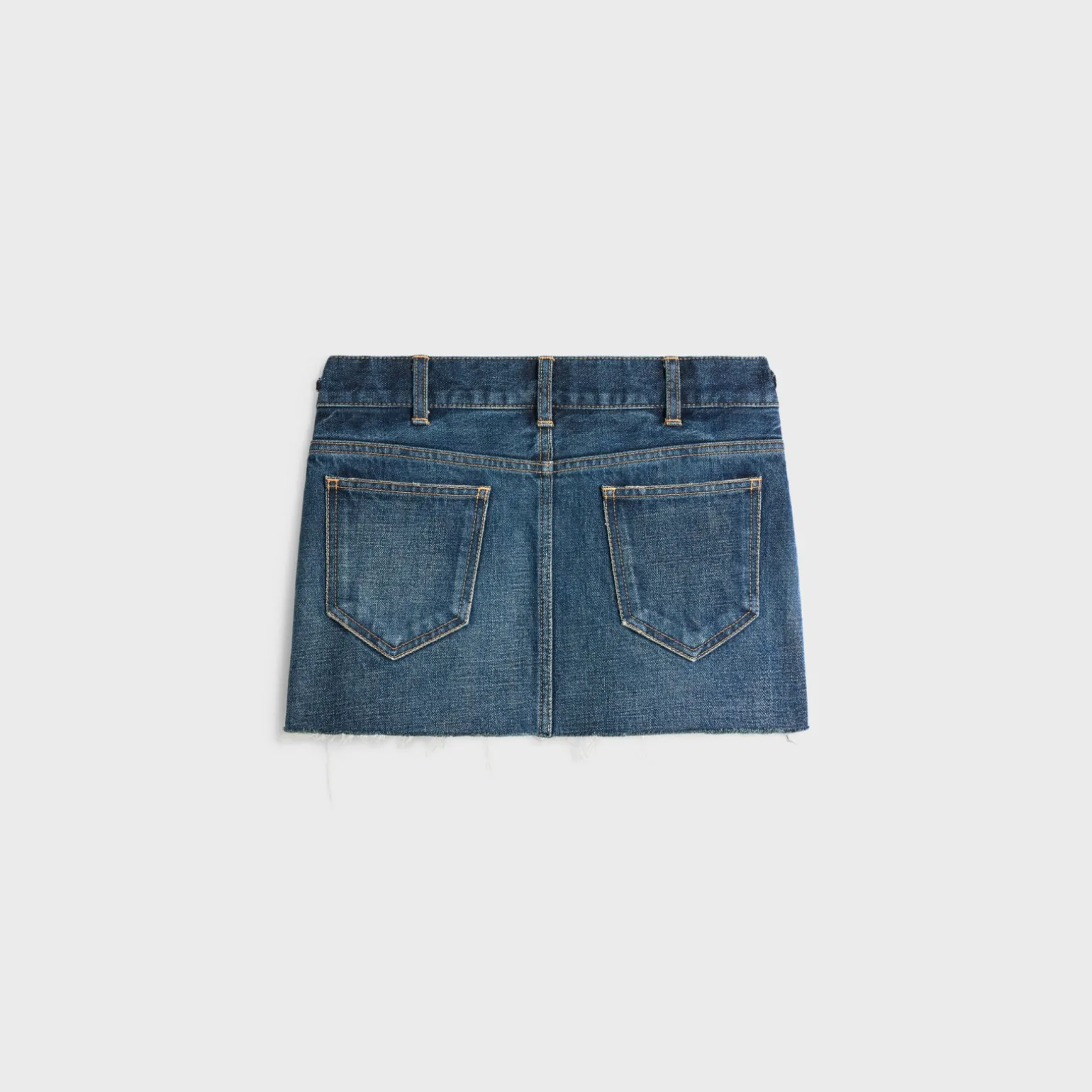 mini skirt in clean dark union wash denim