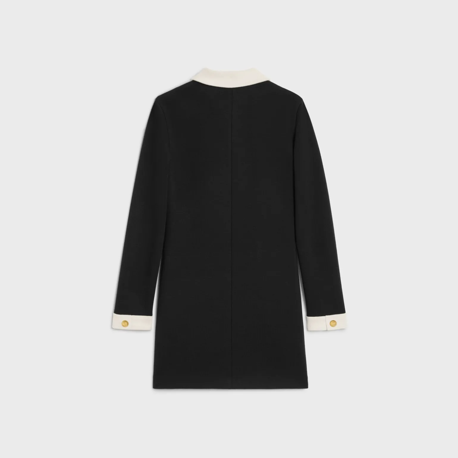 mini trapeze dress in wool jersey