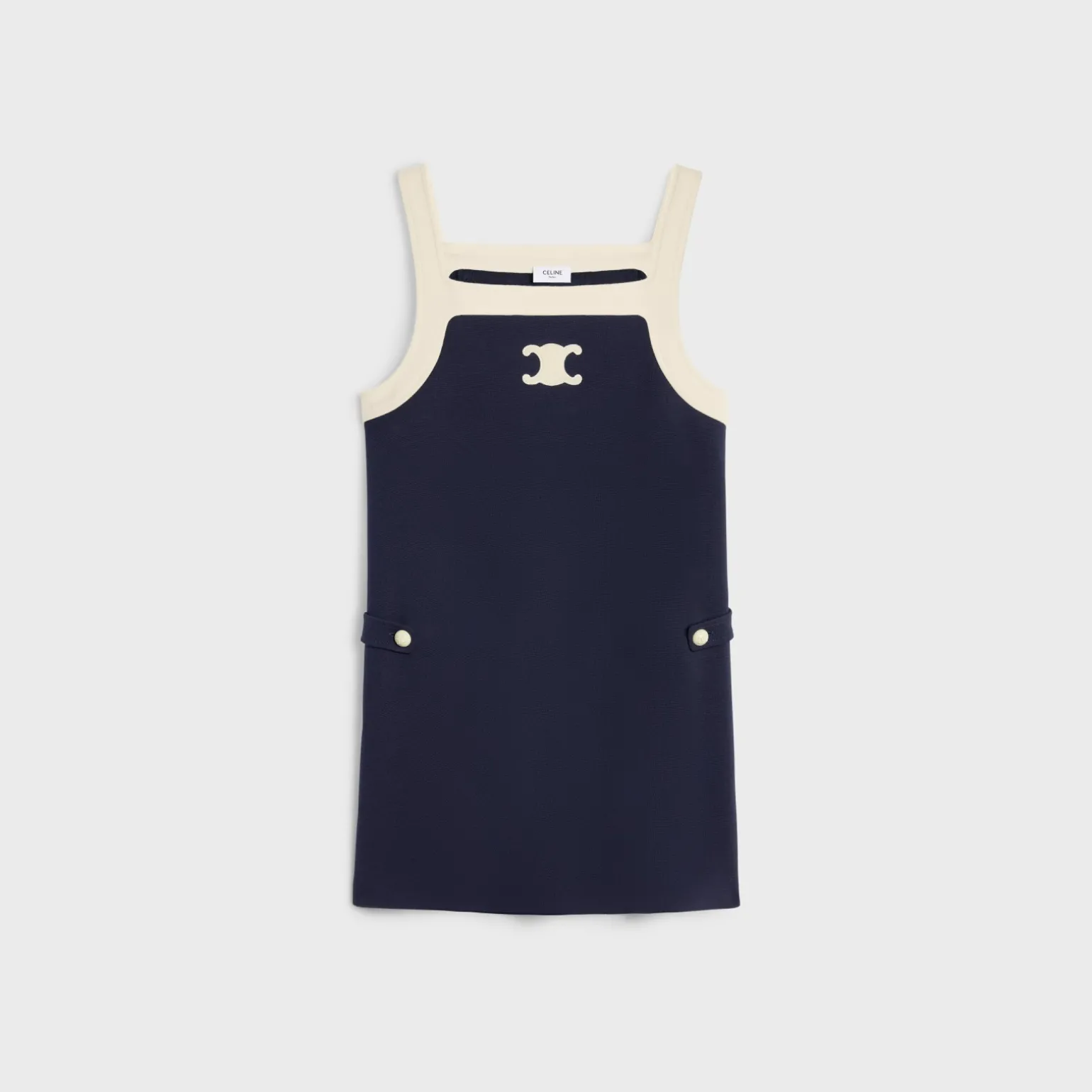 mini Triomphe dress in wool jersey