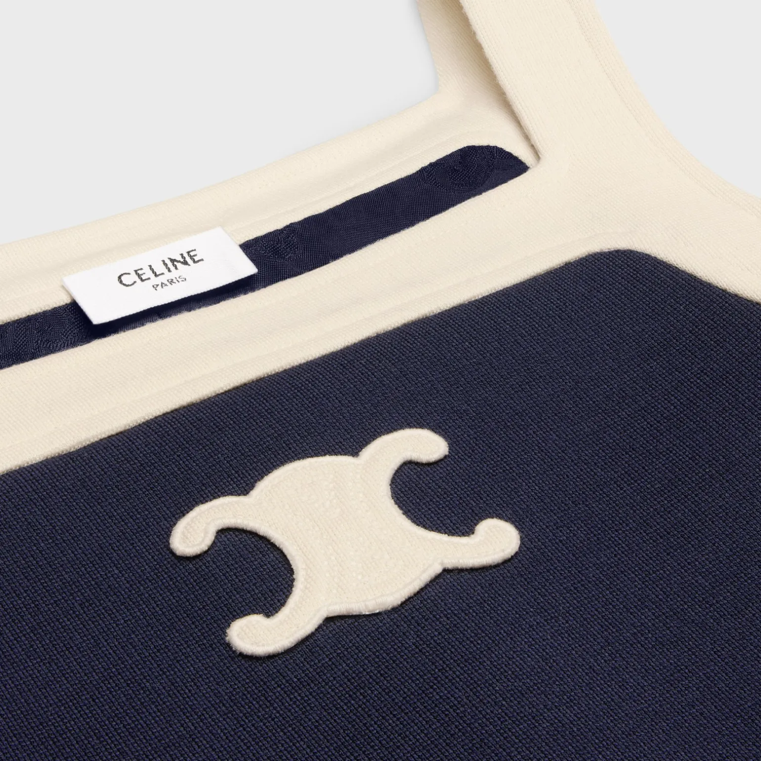 mini Triomphe dress in wool jersey