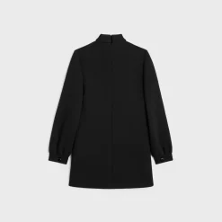 mini workwear dress in double face silk and wool