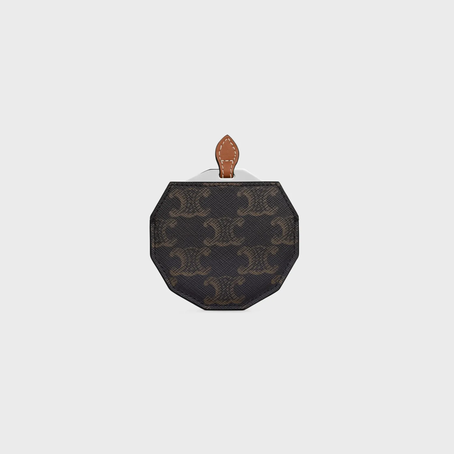 MIRROR WITH POUCH IN TRIOMPHE CANVAS AND CALFSKIN