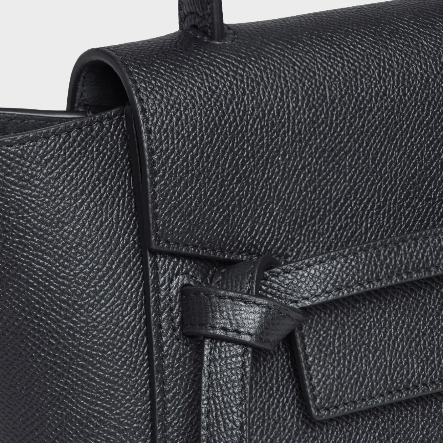 Nano Belt bag in grained calfskin