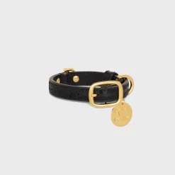Nano Extra Thin Dog Collar in Sequins and Calfksin