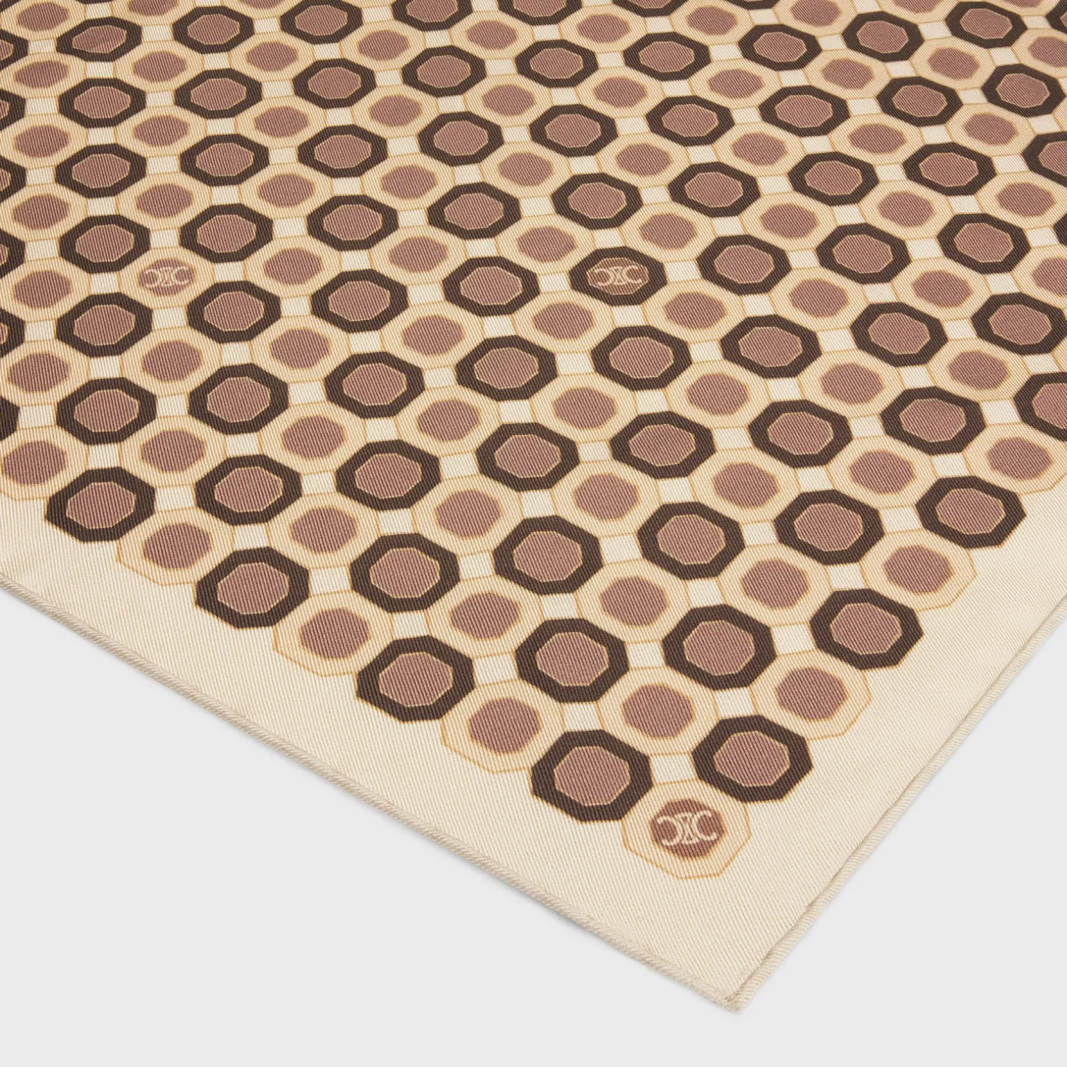 octagon bandana in silk twill