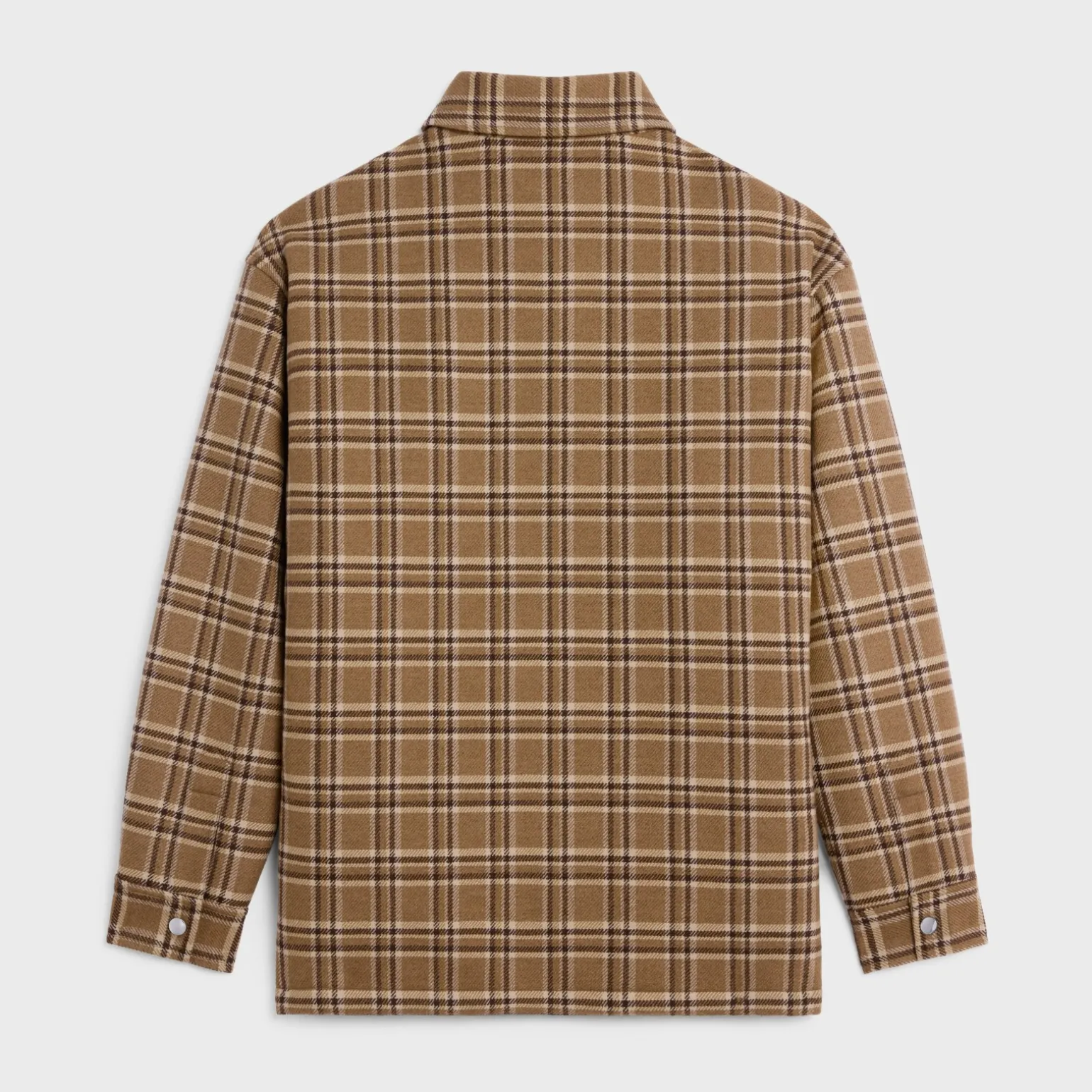 overshirt in checked wool